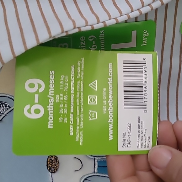 SIZE 6-9 MTHS NEW BON BEBE - Picture 5 of 7